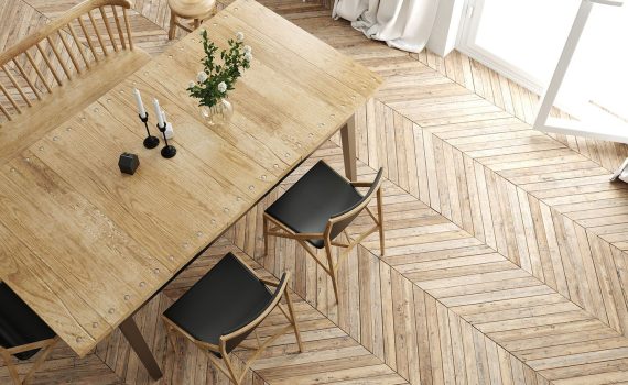 herringbone wood floors